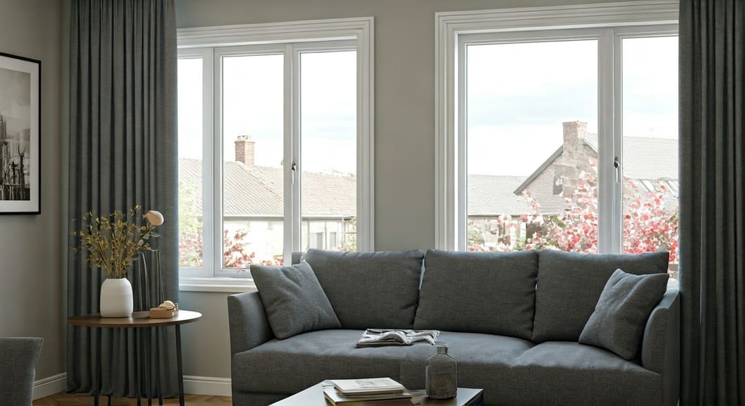 Cozy living room with double glazing