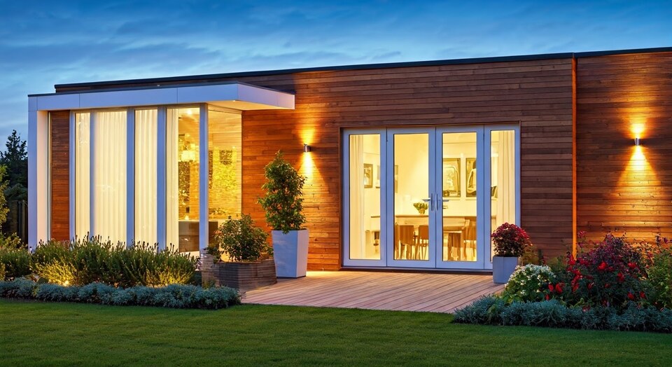 Modern home with double glazed windows