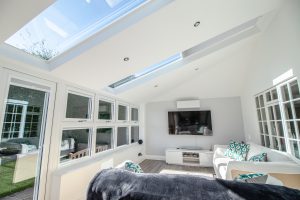 open skylights of conservatory room