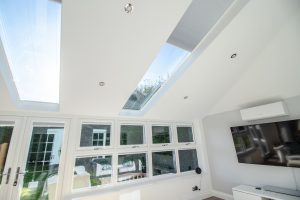 third view of conservatory skylights