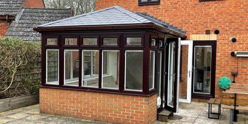 conservatory with tiled roof