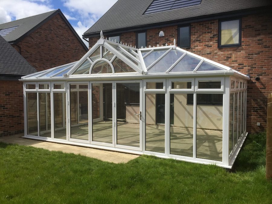 white upvc gable conservatory