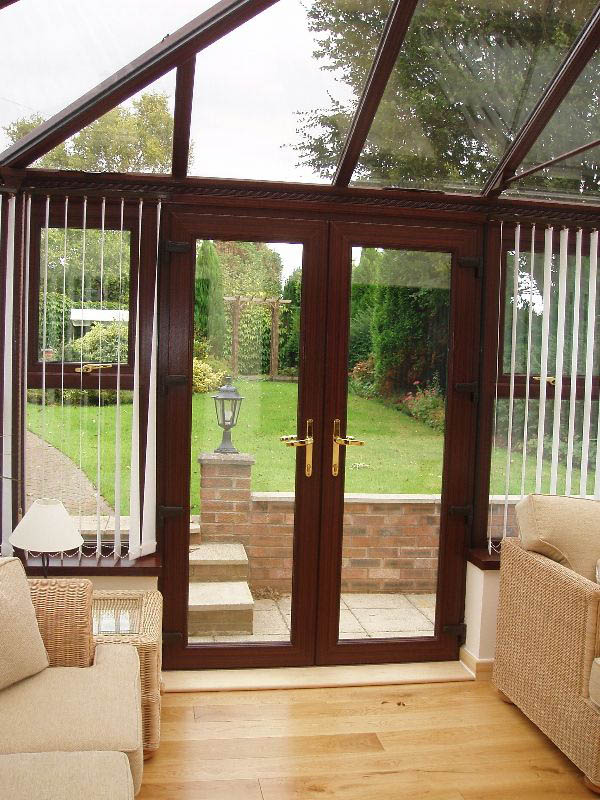 brown upvc conservatory