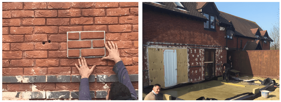 brick match and footings