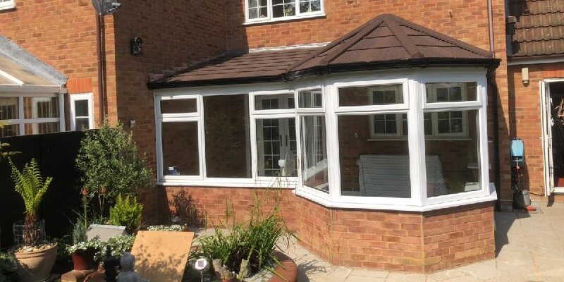 brown tiled roof