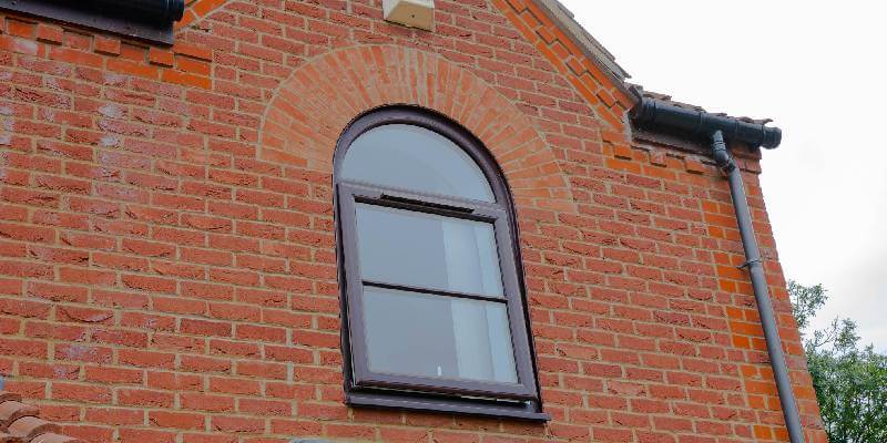 close up of installed window