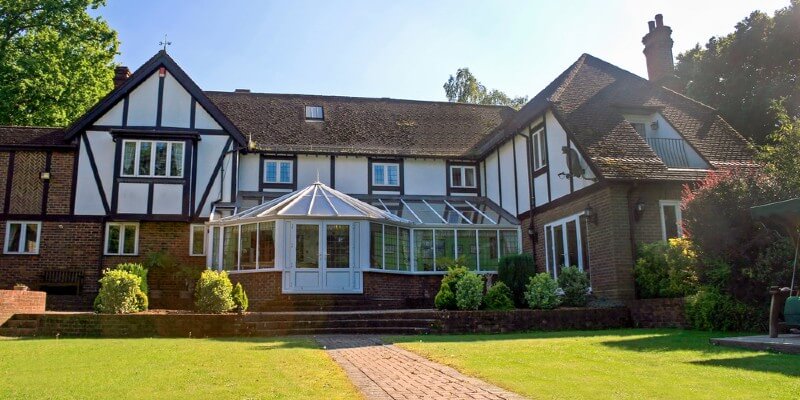 conservatory on traditional home