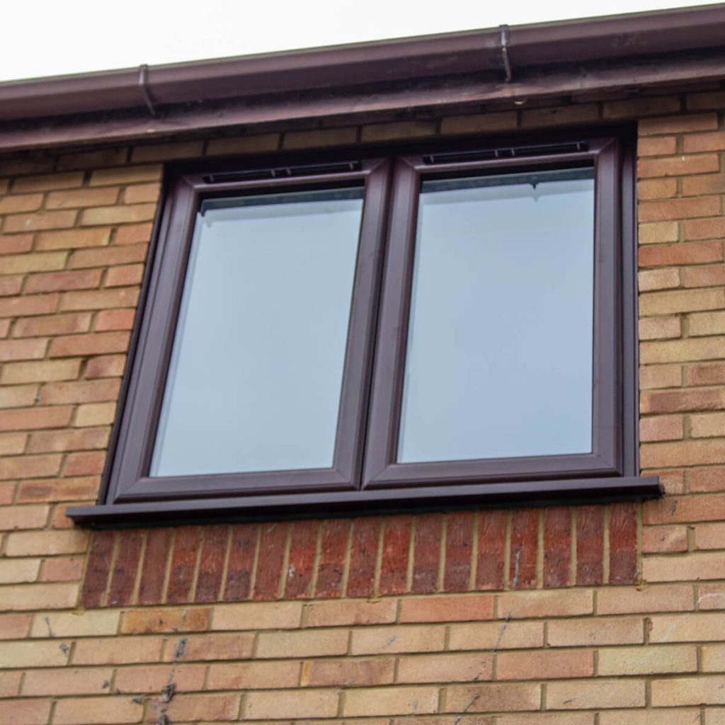 rosewood upvc casement window