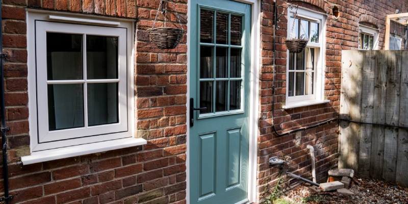 glazed door