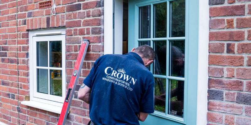 crown member installing front door