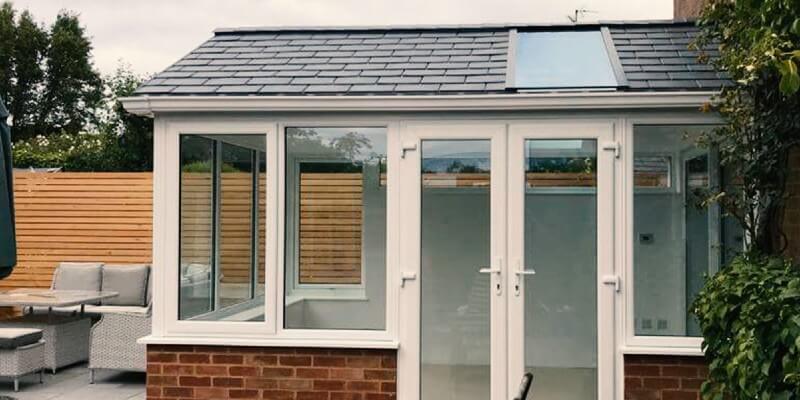 tiled conservatory with rooflight