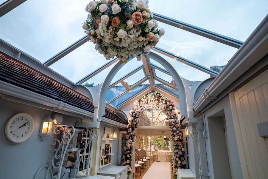 A feature image of the glass installation at a low profile
